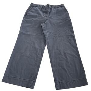 Elizabeth and James Pants Womens 10 Blue Gray Wide Leg Stretch Cotton Spandex